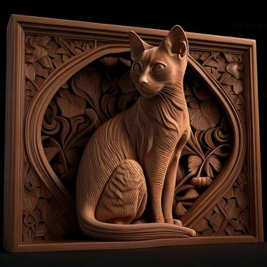 3D model Burmese cat (STL)